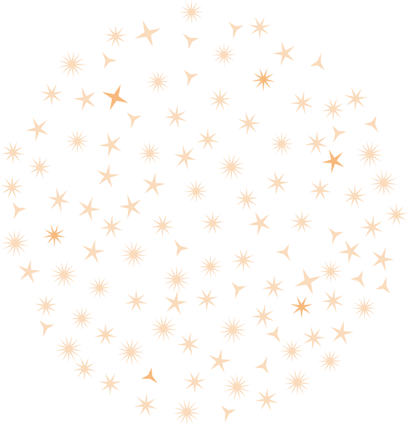 Circle 桌布 壁紙 — 金色星星和三角形形成旋轉圖案，在純黑背景上構成動態螺旋。