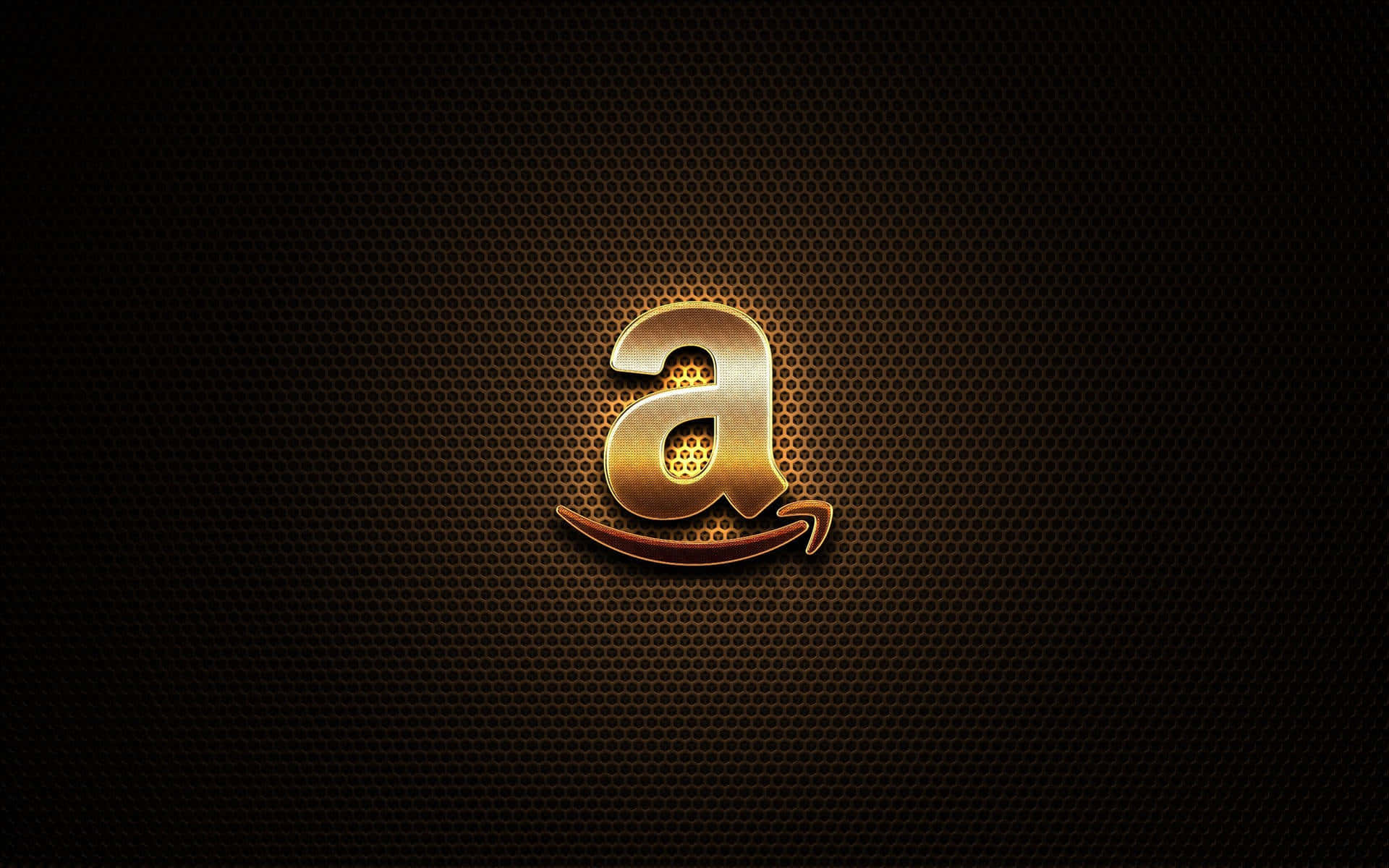 深色六邊形背景上的金色Amazon標誌 — 亞馬遜 GIF 壁紙