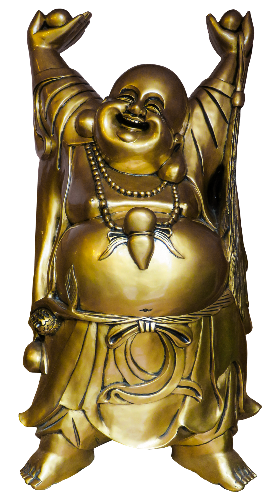 金色笑佛雕像 壁紙