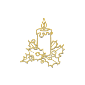 金色節慶蠟燭插畫 壁紙