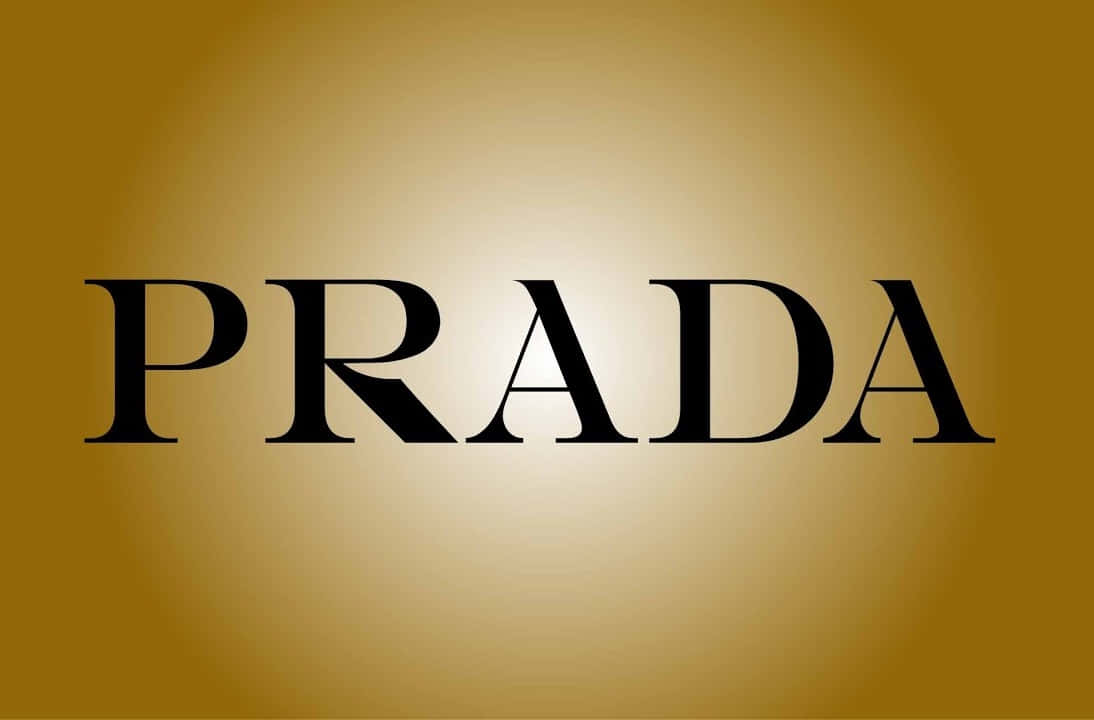 金色背景上的Prada標誌 壁紙