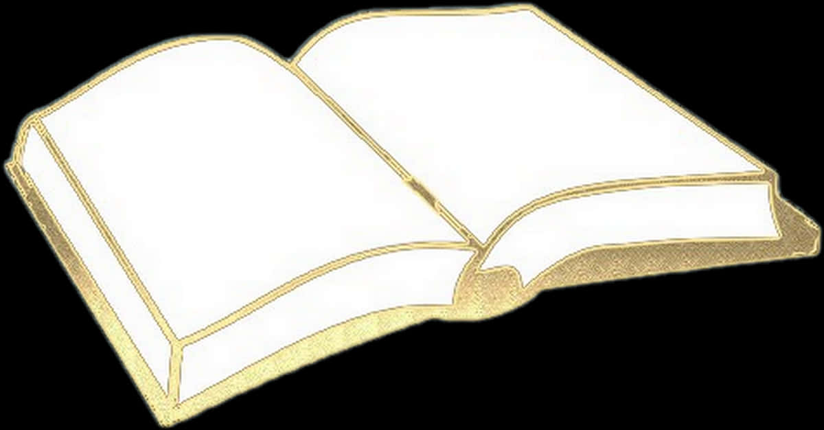 金色邊框的翻開書本 壁紙