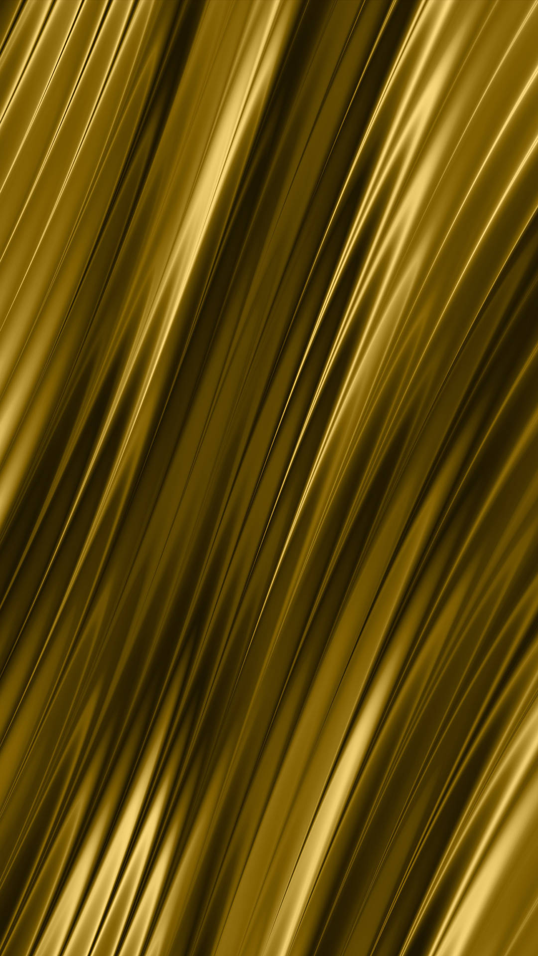 Gold Abstract 桌布 壁紙 — 金色金屬布料帶有對角皺褶，捕捉光線，營造閃爍亮點和深邃陰影。