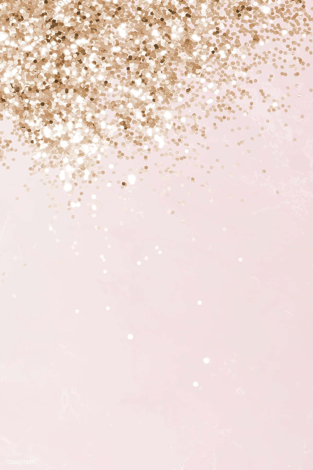 Sparkle 桌布 壁紙 — 金色閃粉顆粒沿對角線傾瀉在柔軟粉紅紋理背景上，營造出閃爍的節日效果。