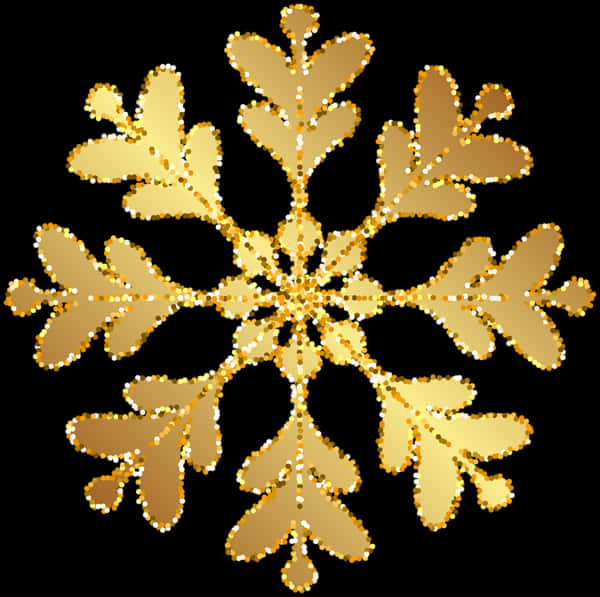 金色雪花設計 壁紙