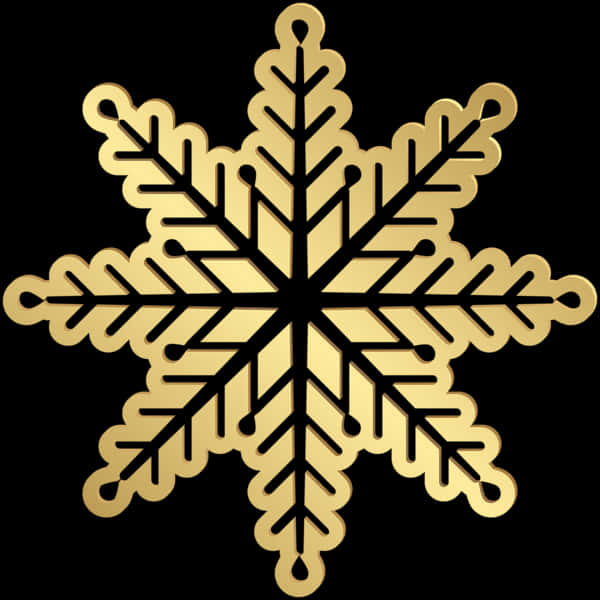 金色雪花設計 壁紙