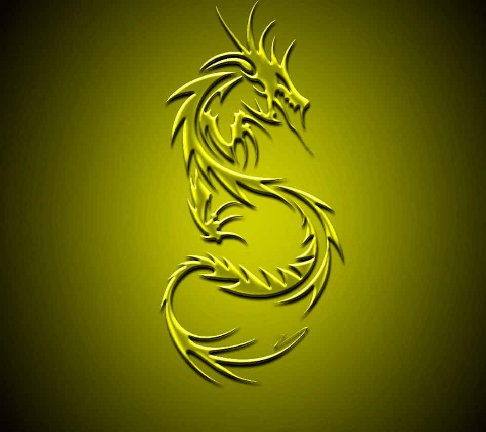 金色龍紋背景 壁紙
