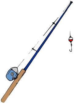 釣竿與捲線器插畫 壁紙