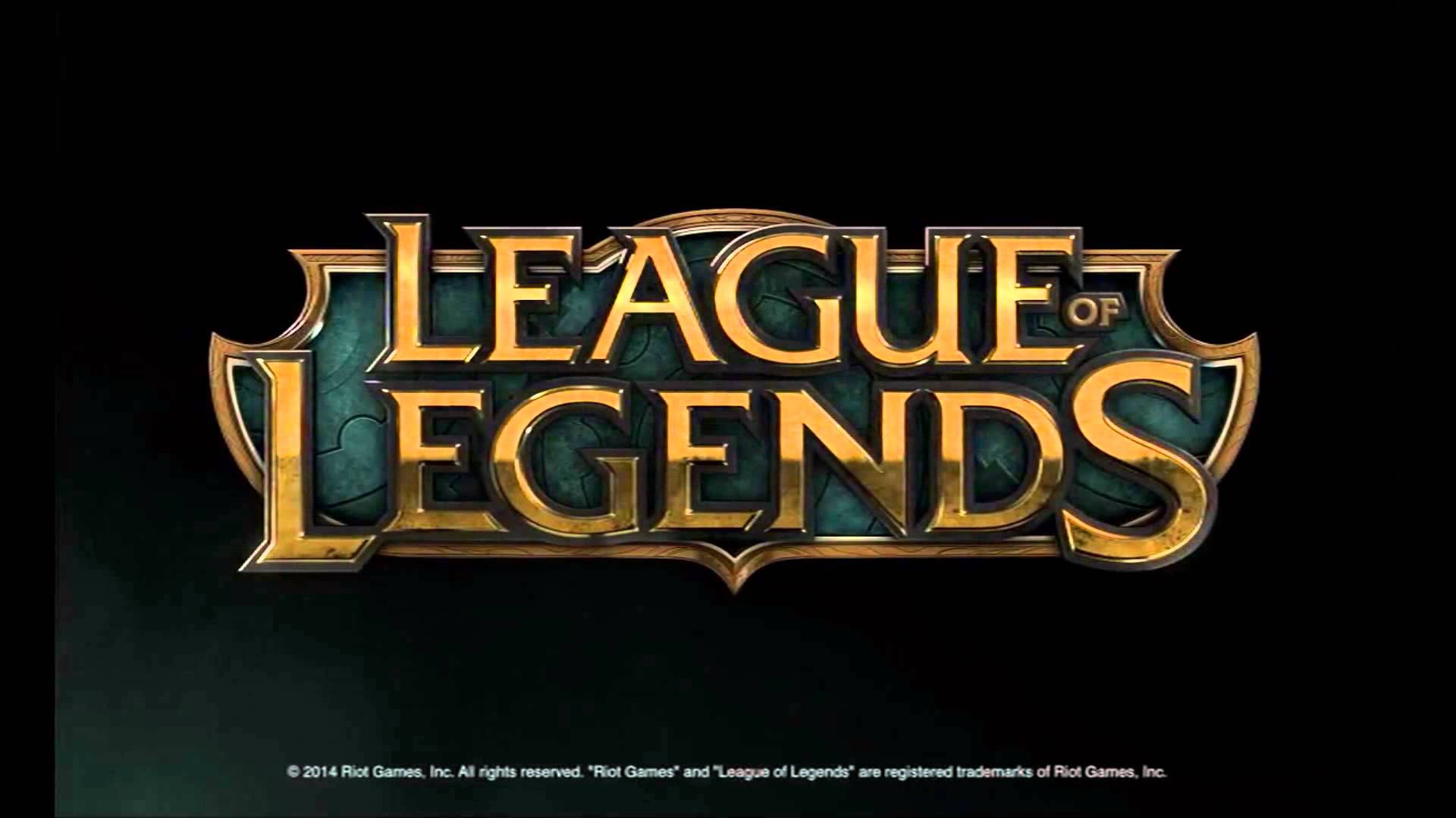 背景 桌布 壁紙 — 鍍金的《League of Legends》標誌，帶有青綠色石紋理，在黑暗背景中發光。