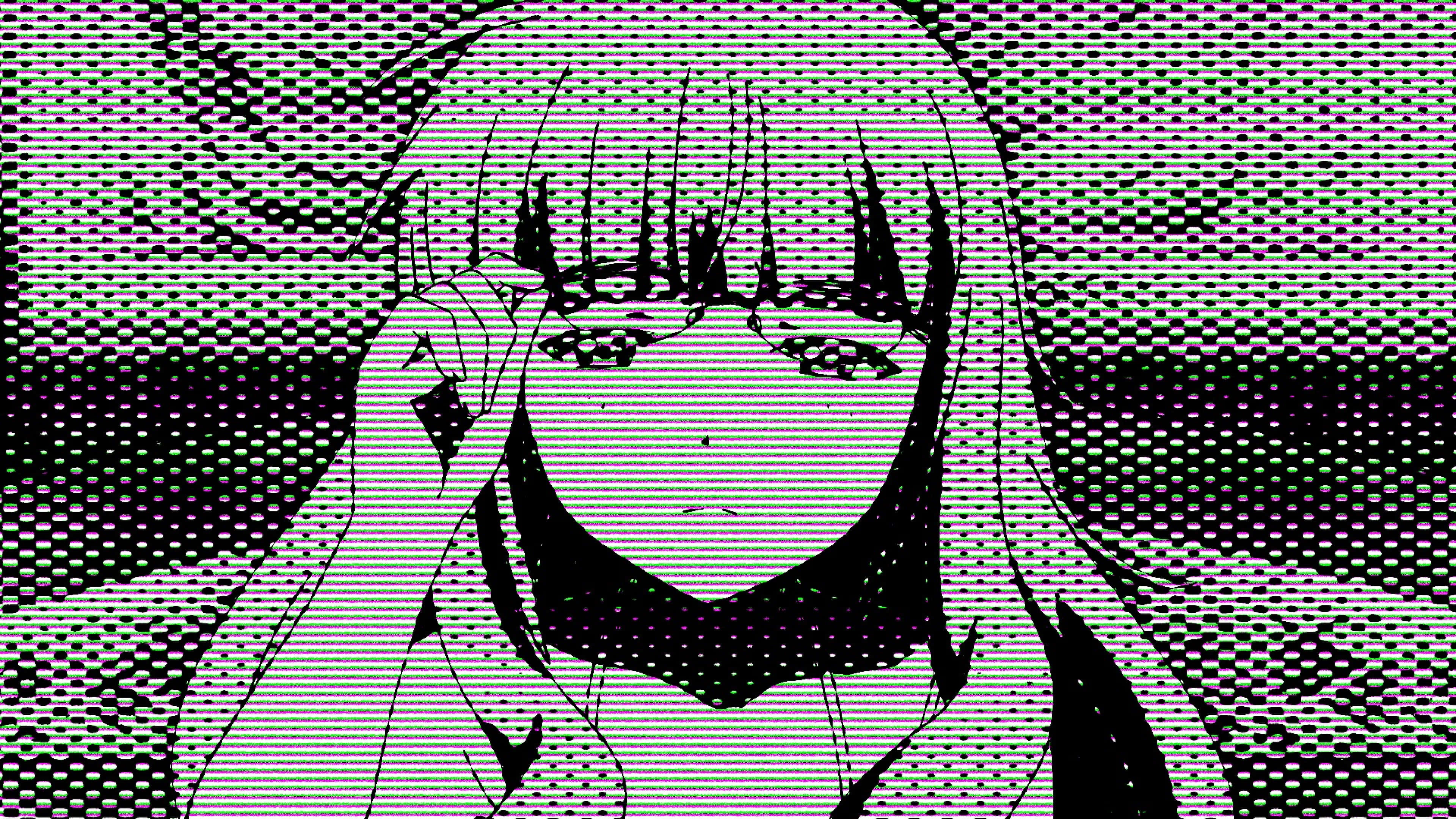 長髮女孩仰頭凝視 壁紙