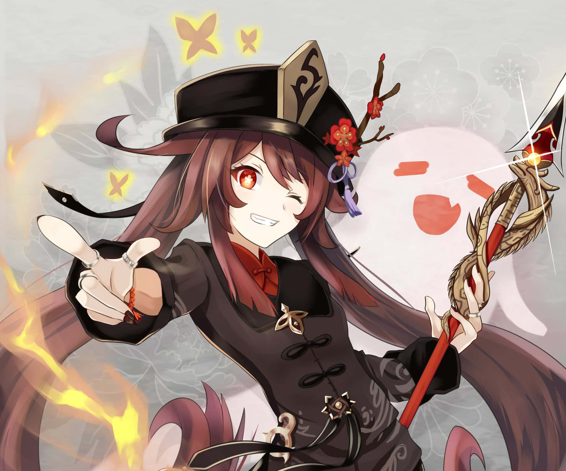 長髮少女手持劍刃 壁紙