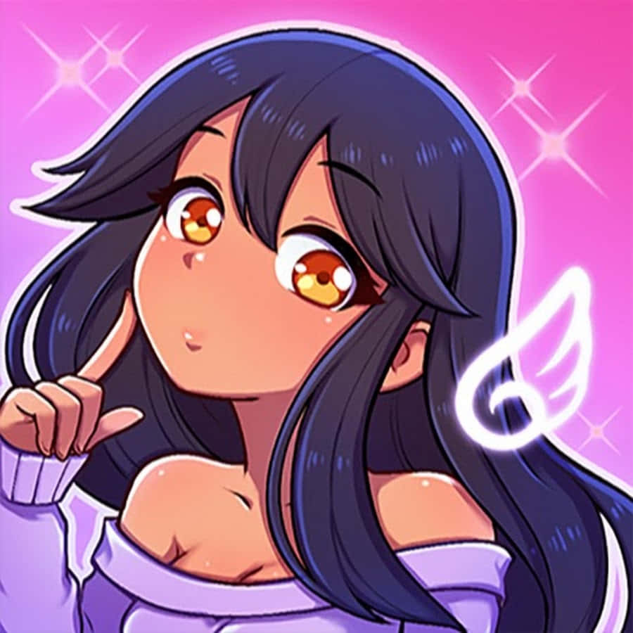 長髮少女與翅膀 壁紙