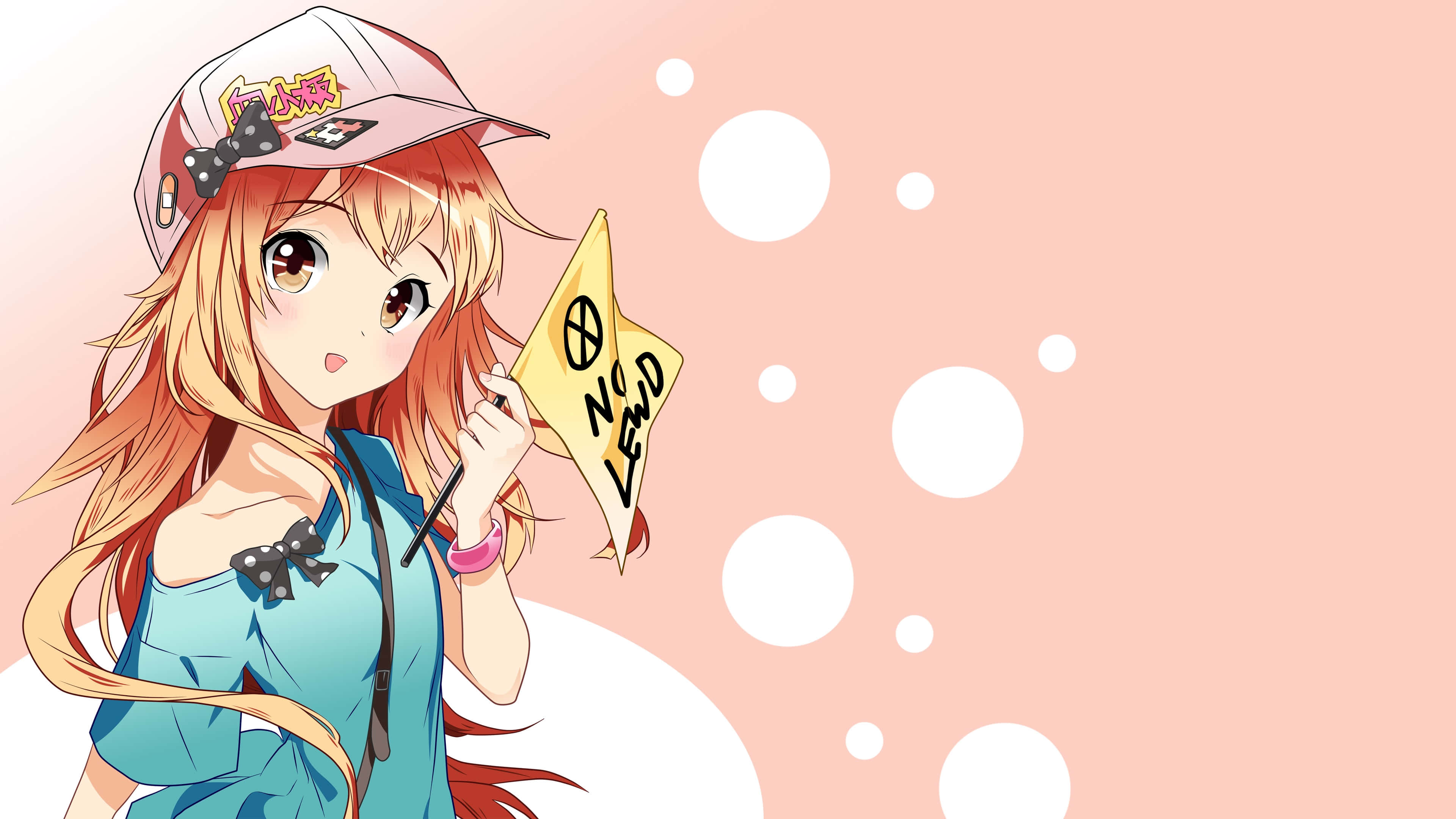 長髮戴帽的女孩 壁紙