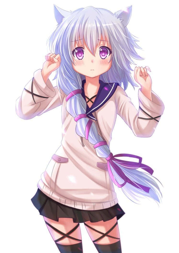 長髮藍眼的女孩 壁紙