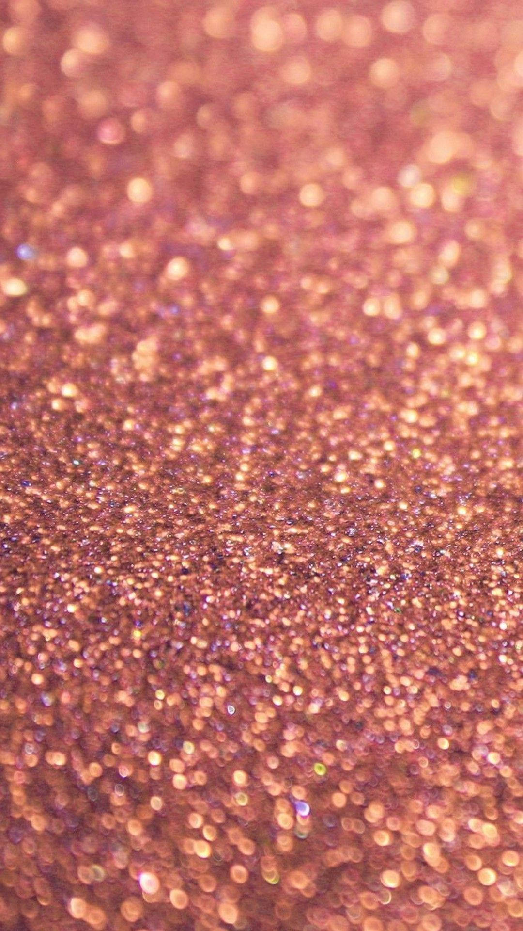 Gold Glitter 桌布 壁紙 — 閃爍玫瑰金亮片的特寫，帶有散景高光，營造出奢華閃亮的質感。