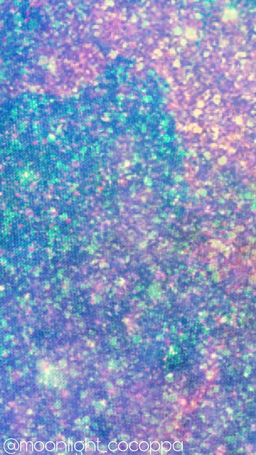 Sparkle 桌布 壁紙 — 閃爍的抽象閃粉紋理，帶有鮮豔的藍色、紫色和藍綠色閃光，背景為柔和漸變色。