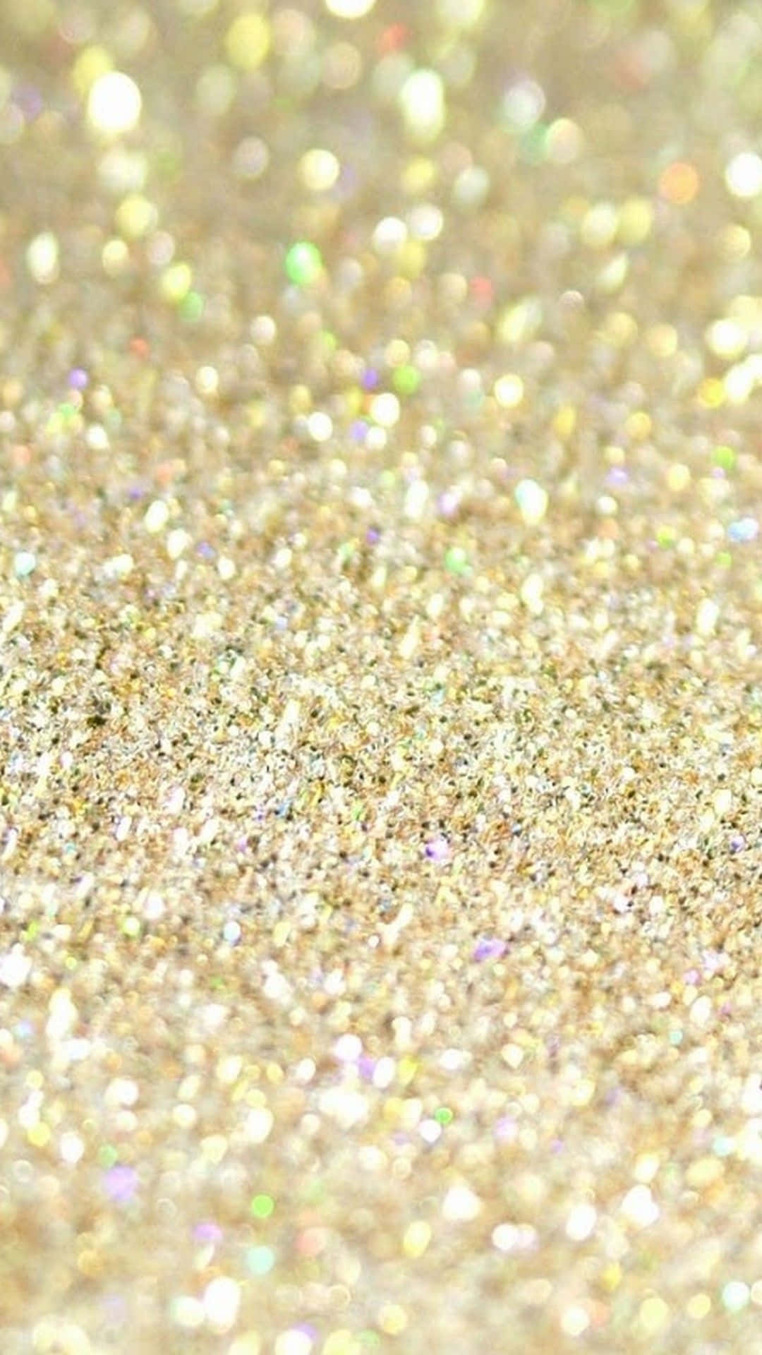 Yellow Glitter 桌布 壁紙 — 閃爍金色亮片的特寫，柔和散景高光營造出奢華閃耀的質感。