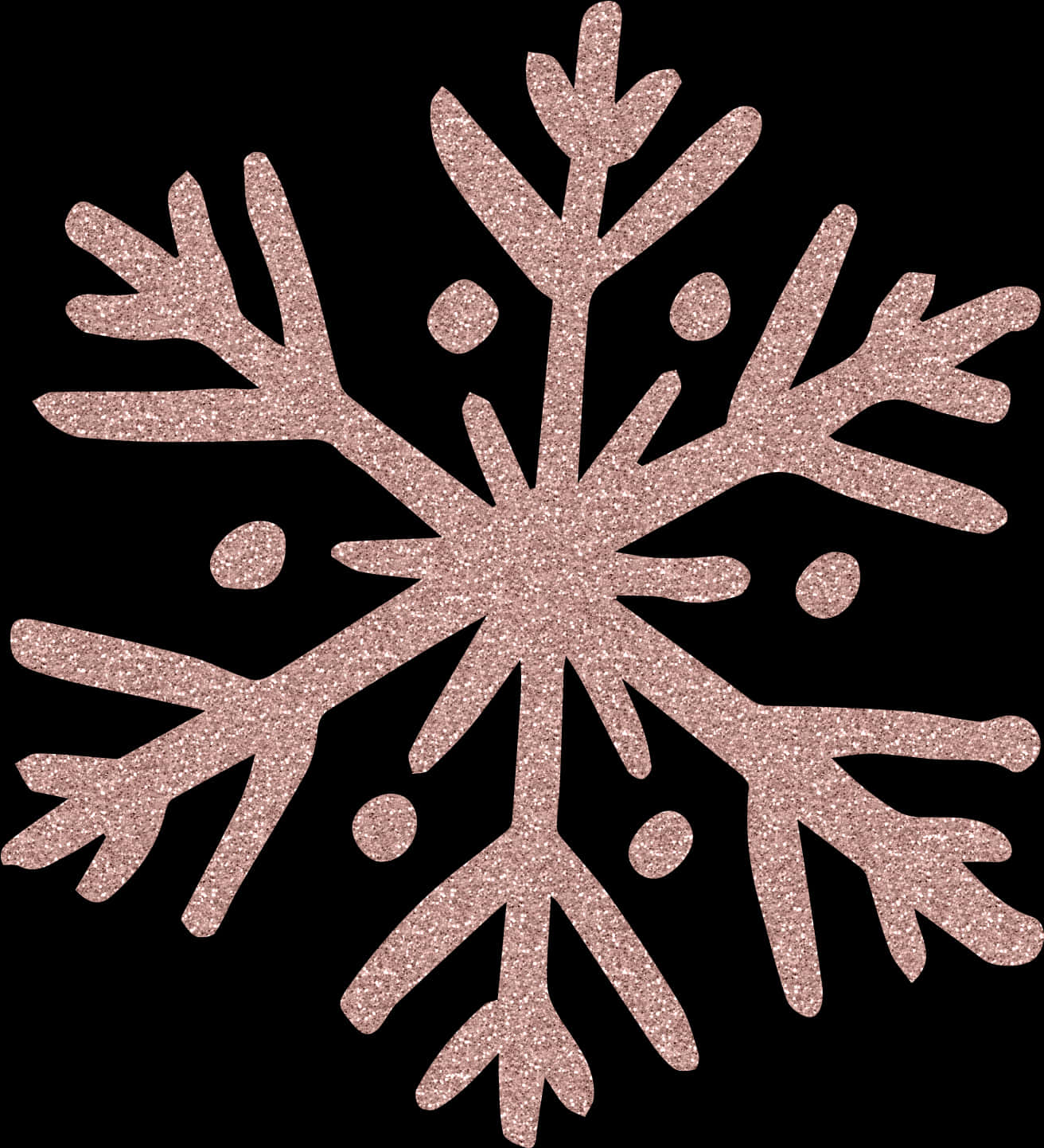 閃耀玫瑰金雪花 壁紙