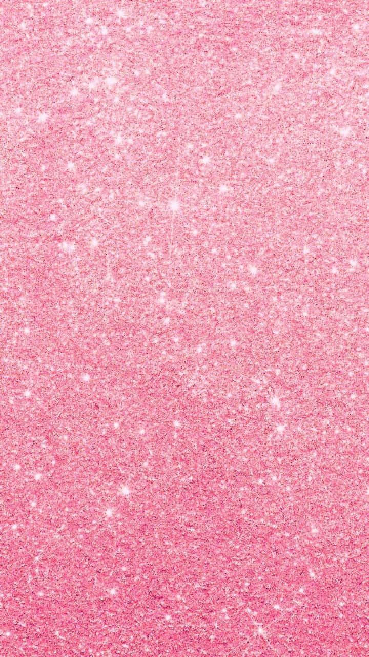 Glitter Pink 桌布 壁紙 — 閃閃發光的粉紅色亮粉紋理，表面有明亮的白色斑點閃爍。