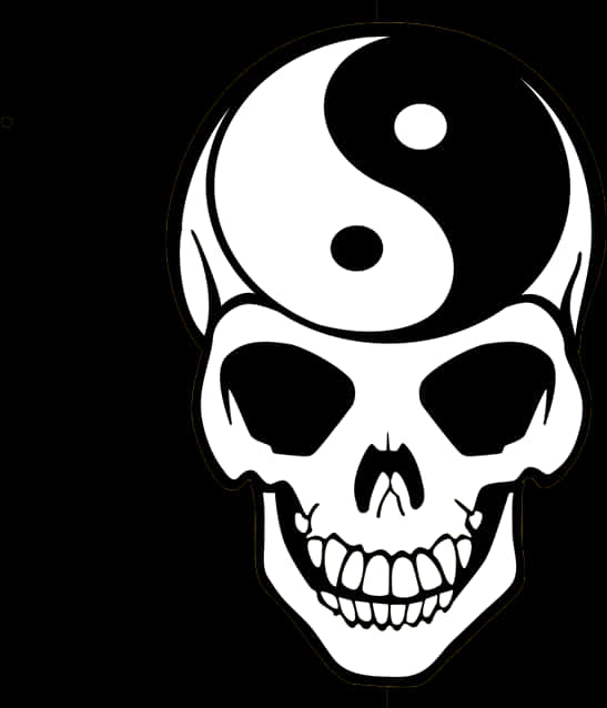 陰陽骷髏圖案 — 中國 壁紙