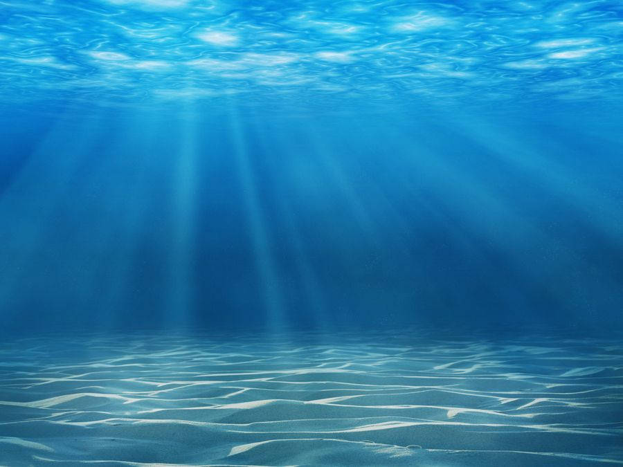高清 桌布 壁紙 — 陽光穿透清澈的海水，照亮下方的沙質海床。
