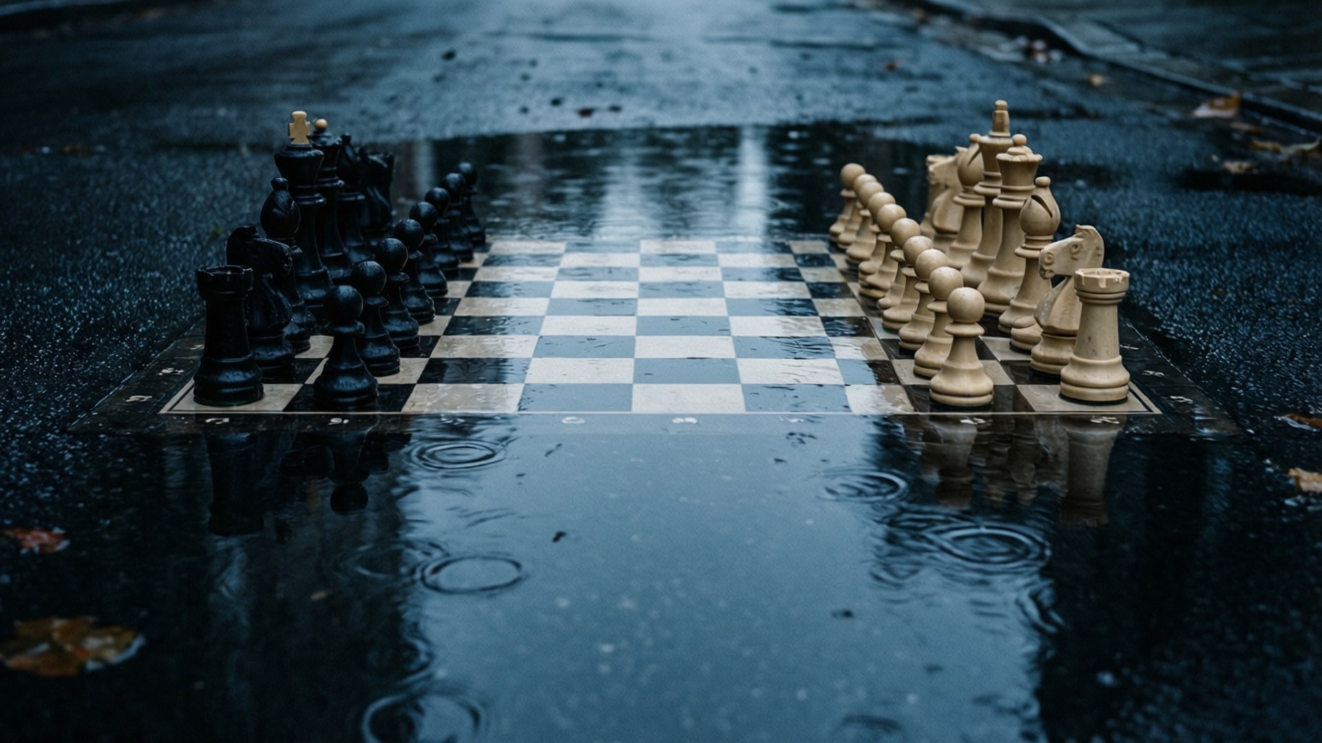 雨中的倒影 壁紙