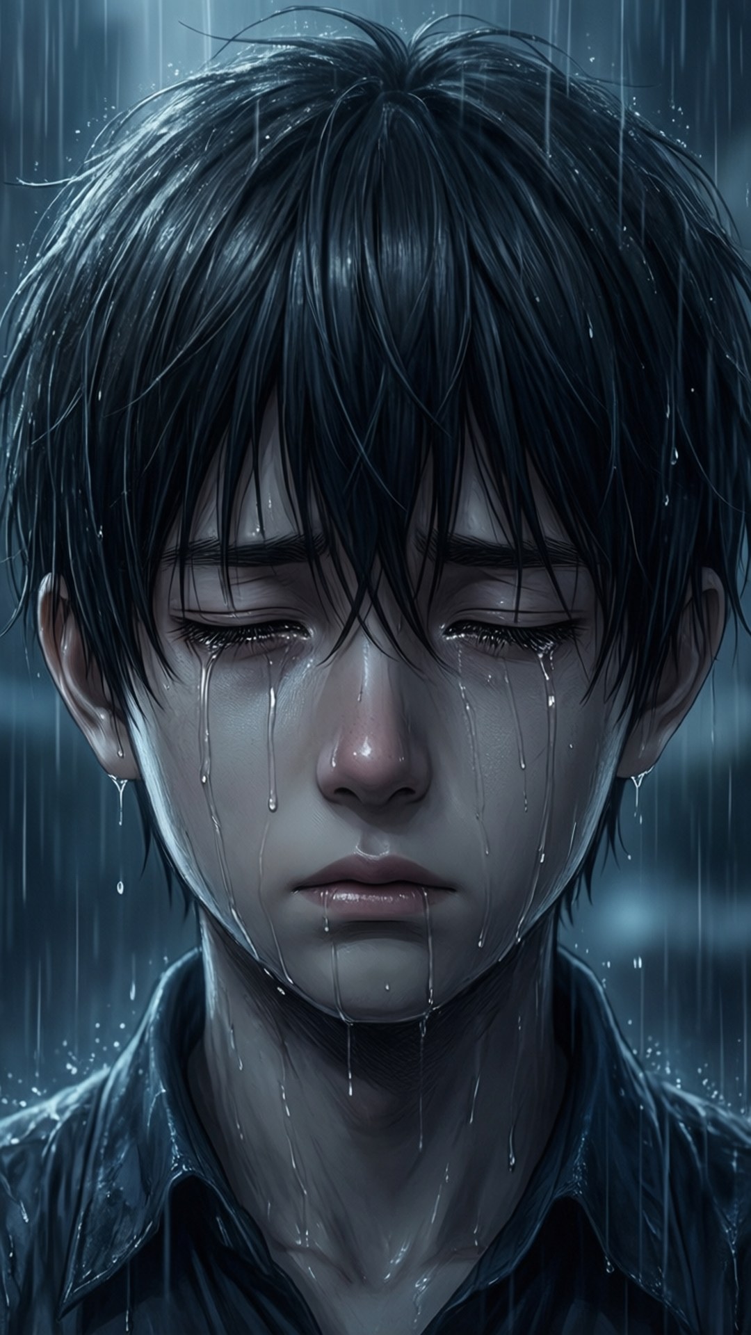 雨中的淚水 壁紙