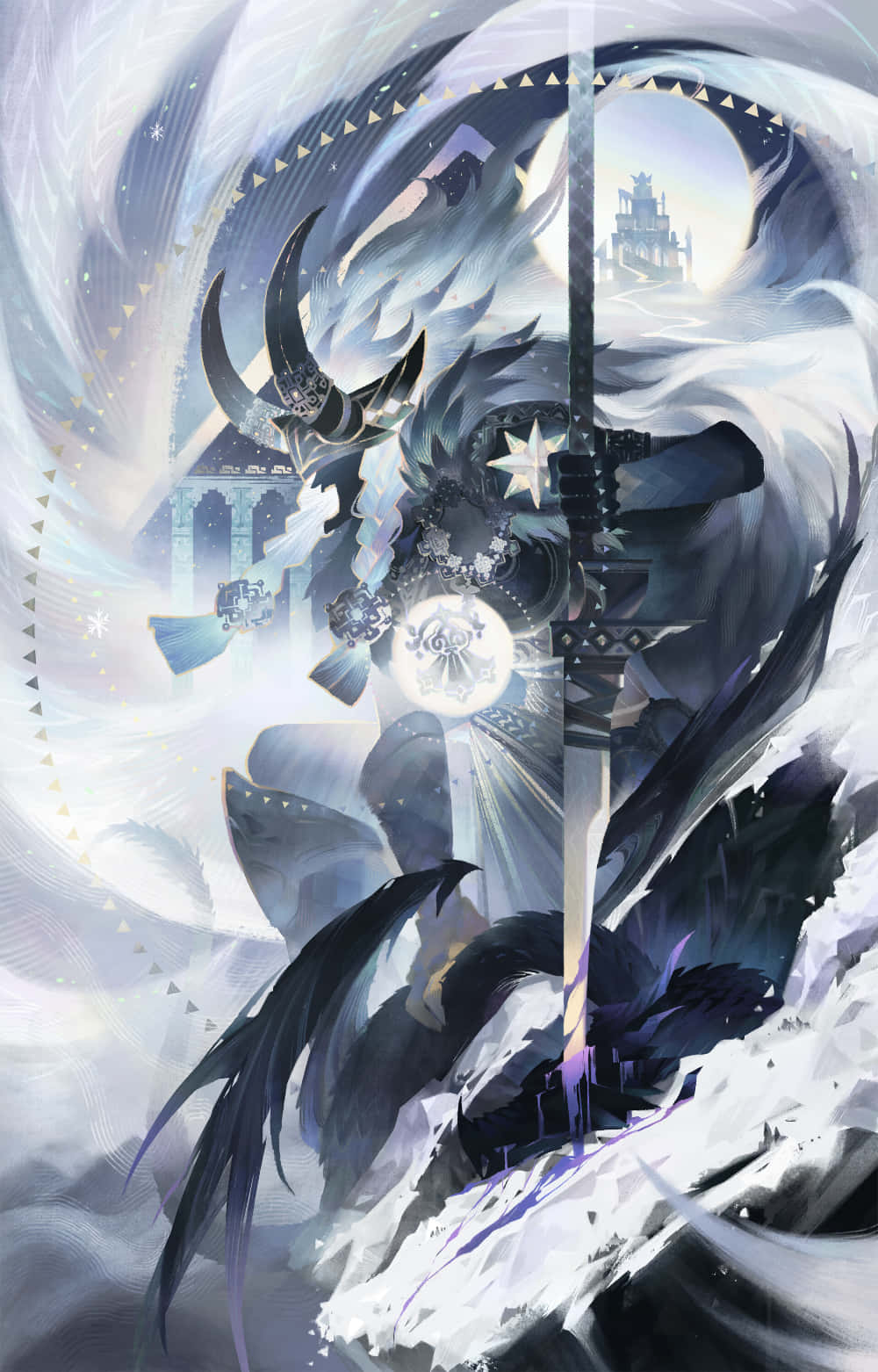 雪中持劍的惡魔 壁紙
