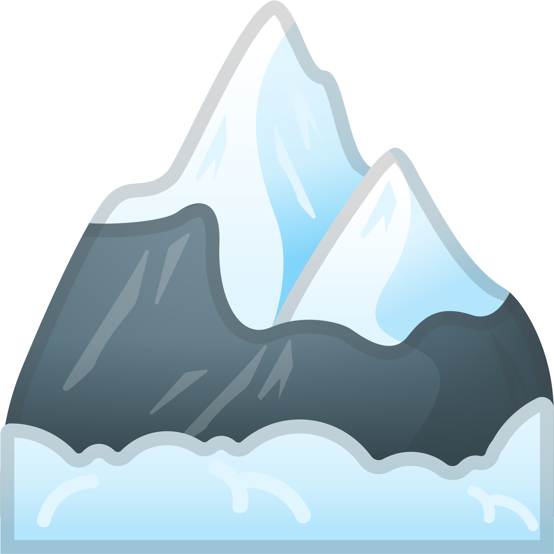 雪白山脈向量插圖 壁紙