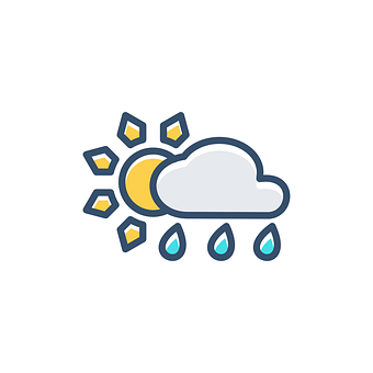 雲後太陽雨天圖示 壁紙