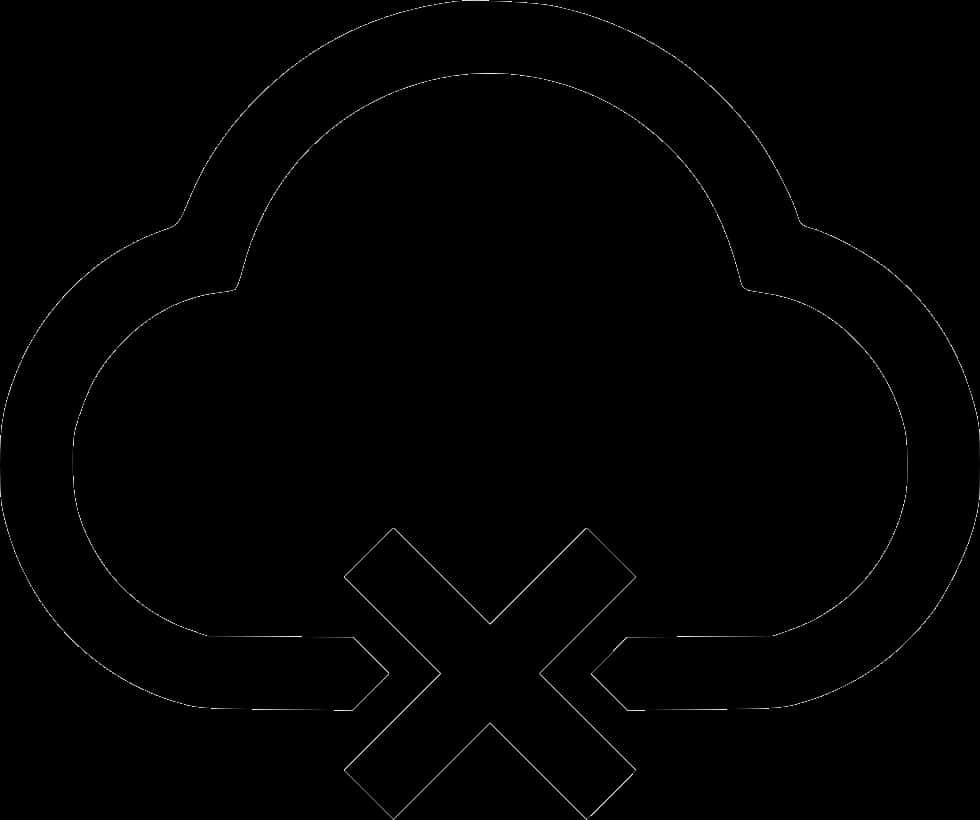 雲端錯誤圖示輪廓