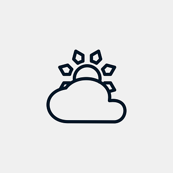 雲與太陽圖示 壁紙