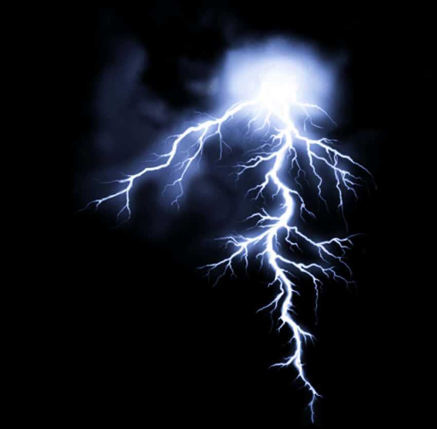 電光藍色閃電擊落 壁紙