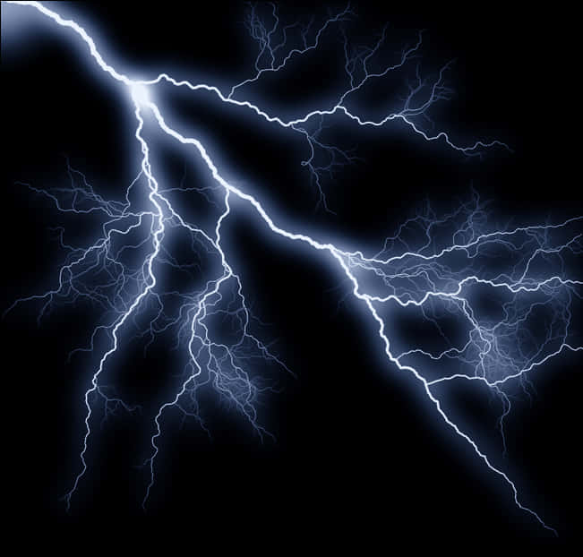 閃電擊中樹枝的動態影像 - 電光 — 藍色美學 壁紙