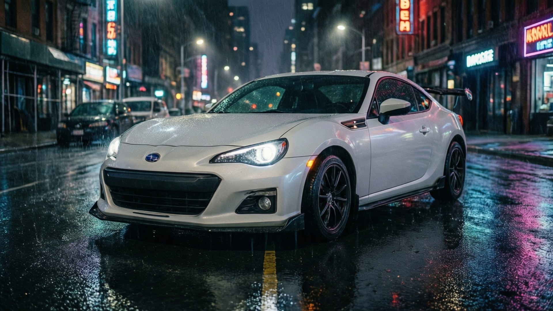 霓虹倒影 BRZ 壁紙