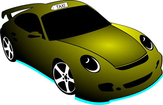 霓虹燈計程車卡通 壁紙