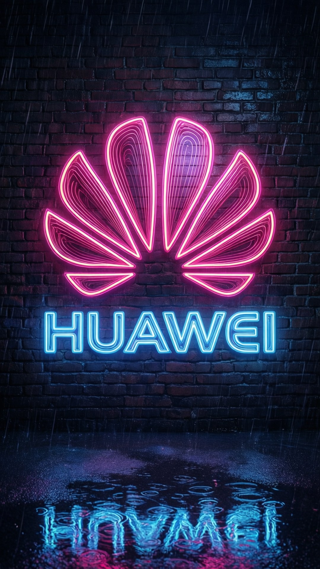 霓虹華為賽博龐克 壁紙