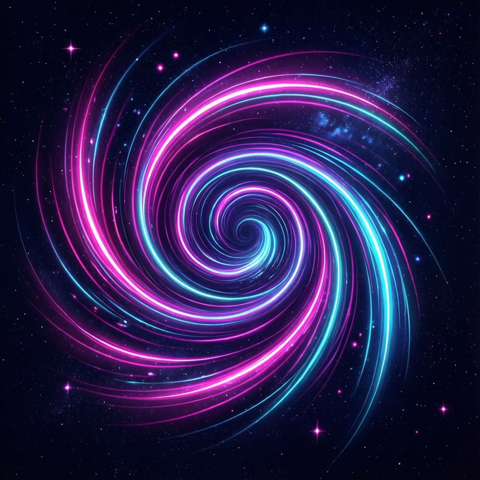 霓虹螺旋星系 壁紙