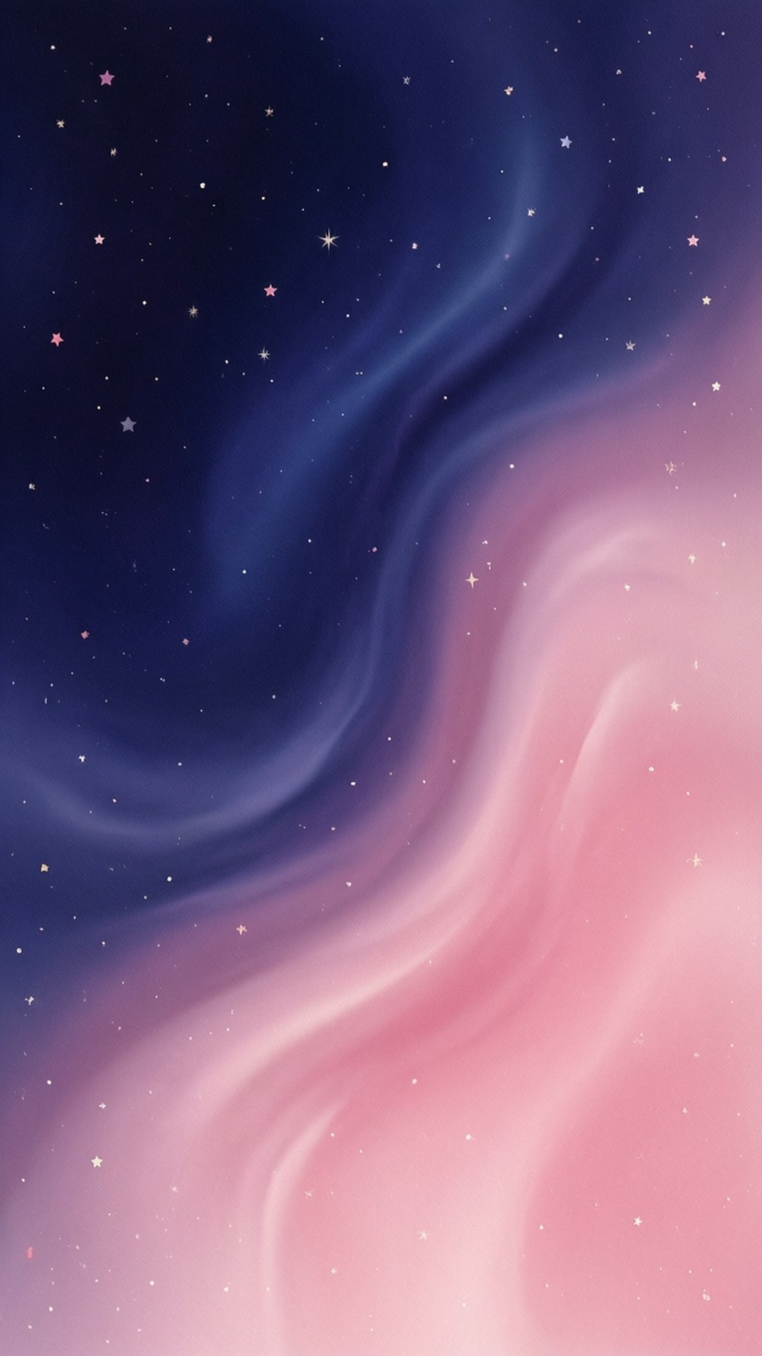 靛藍粉紅漸層星雲 壁紙