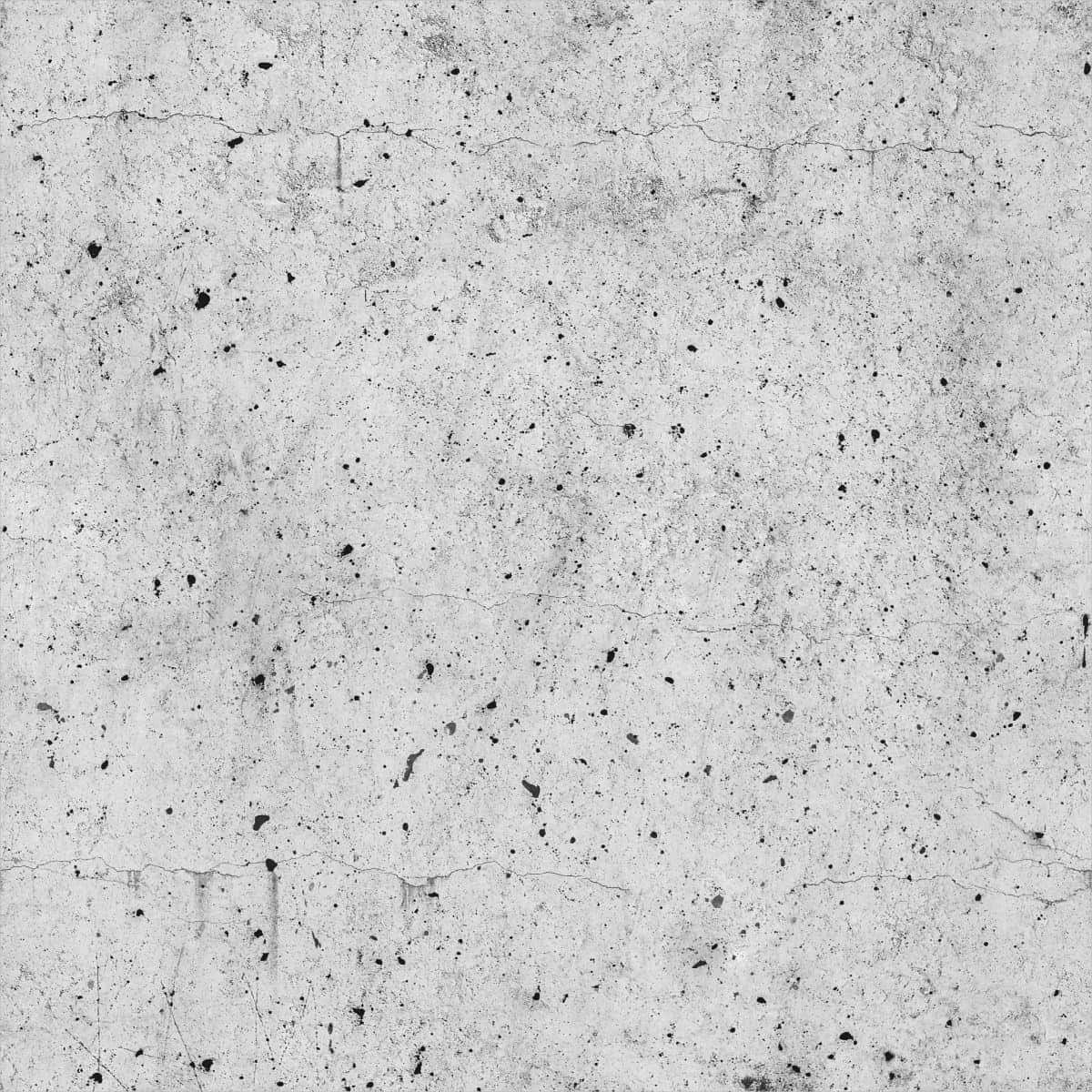 Black And White Texture 桌布 壁紙 — 風化灰色混凝土牆的特寫，帶有裂縫和深色斑點，顯示質感和年代。