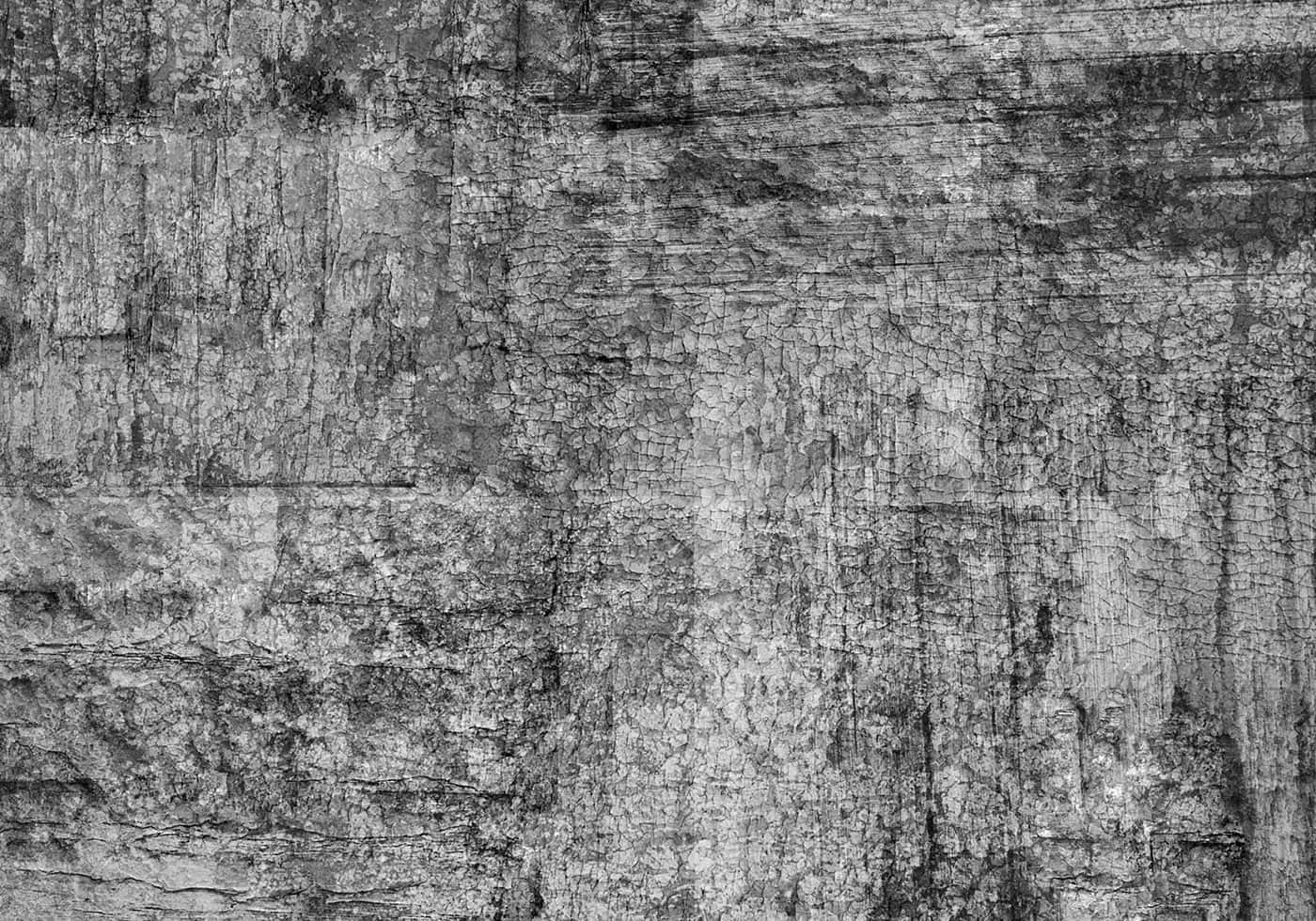 Paint Texture 桌布 壁紙 — 風化灰色混凝土的特寫，帶有深裂縫和剝落紋理。