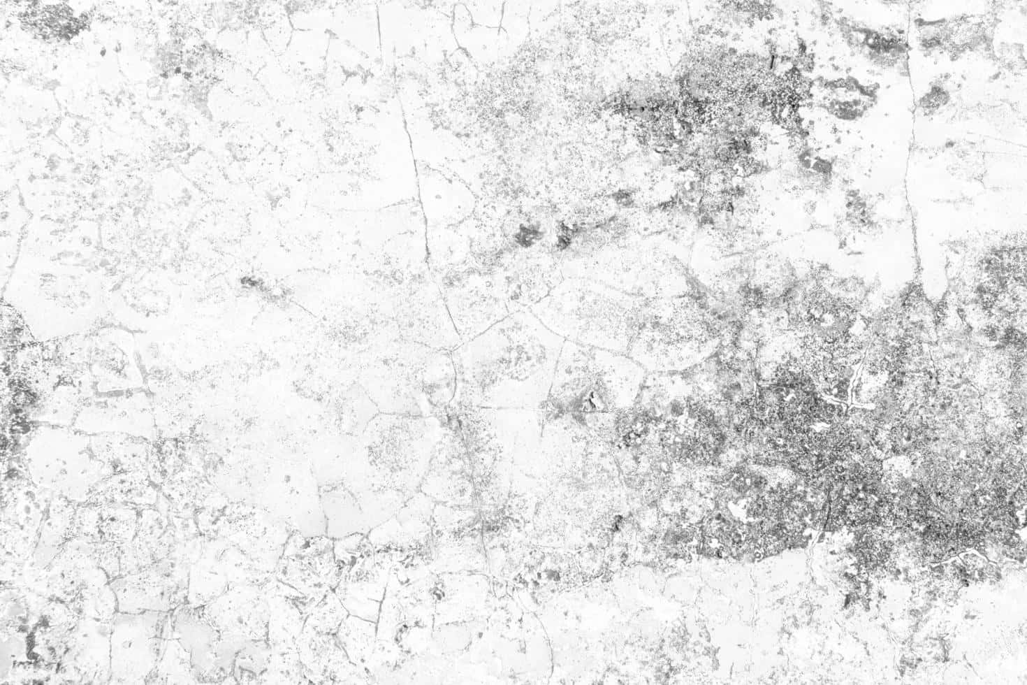 Black And White Texture 桌布 壁紙 — 風化白色灰泥的特寫，裂開和剝落的紋理露出深灰色底色。