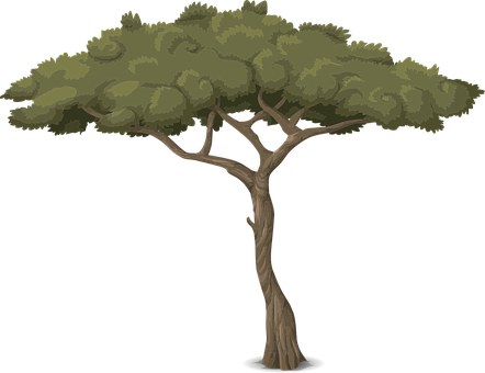 風格化向量樹木插畫 壁紙