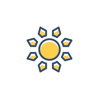 風格化太陽圖標 壁紙