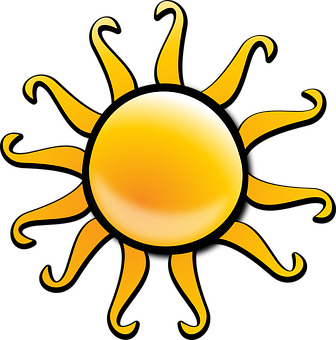 風格化太陽插圖 壁紙