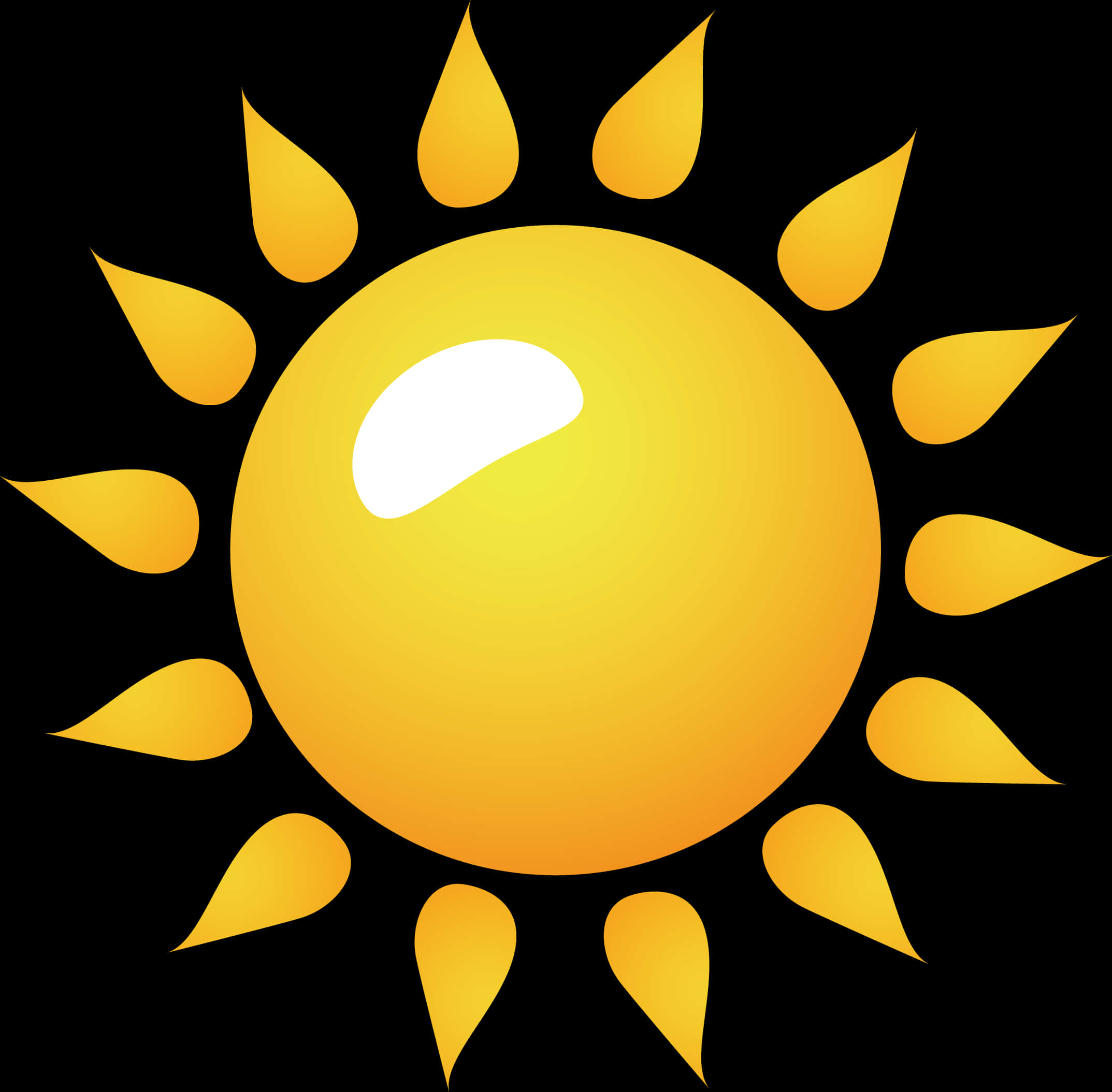 風格化太陽插圖 壁紙