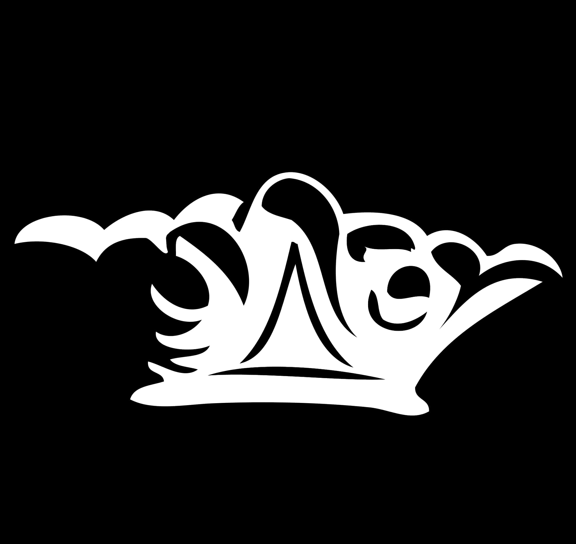 風格化皇冠圖案黑白 壁紙