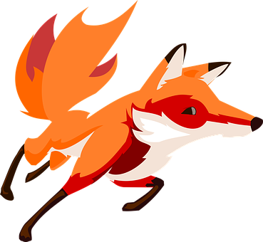 風格化紅狐插畫