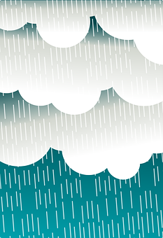 風格化雨雲插畫 壁紙