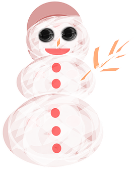 風格化雪人插畫 壁紙